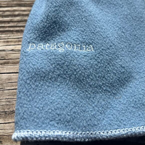 Vintage Y2K Patagonia Sky Blue Fleece Scarf | Synchilla Soft Winter Outdoor Gear - Picture 2 of 5